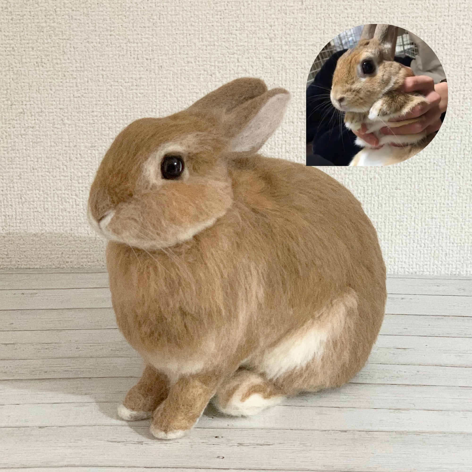 オーダーメイド】【LLサイズ】羊毛フェルト うさぎ ペット うち オーダーメイド】【LLサイズ】羊毛フェルト うさぎ ペット うち