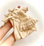 天使赤ちゃんの服Mサイズ(体重370−1000g)きなり・タオル地・レース2種