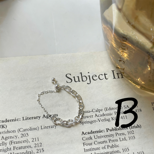 weanフレキシブルシルバーチェーンリング 7s