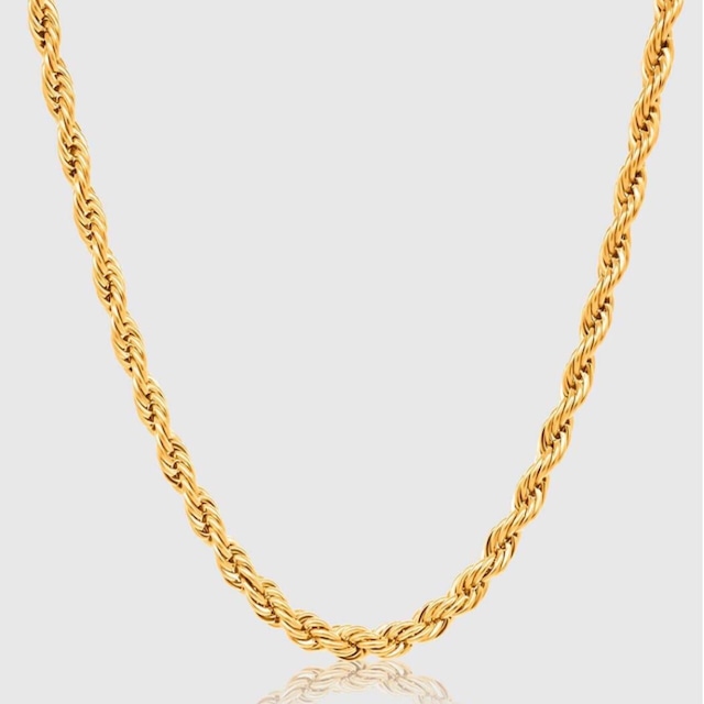 10K Real Gold Rope Chain 【4.8mm/61cm】