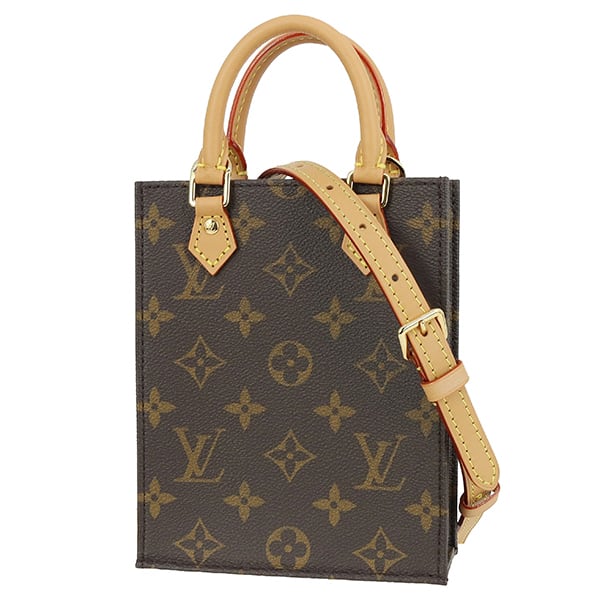 New LOUIS VUITTON ルイヴィトン プティット・サックプラ モノグラム M81295 ブラウン ハンドバッグ ショルダーバッグ 新品