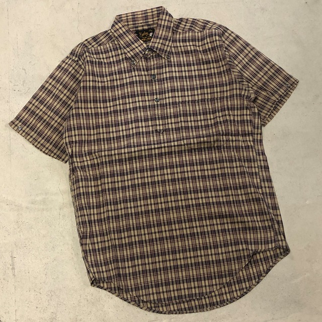 1960s ESSLEY 3点留 P/O S/S CHECK SHIRT