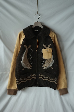 KHOKI 【Combination Cowichan Sweater  -Brown-】