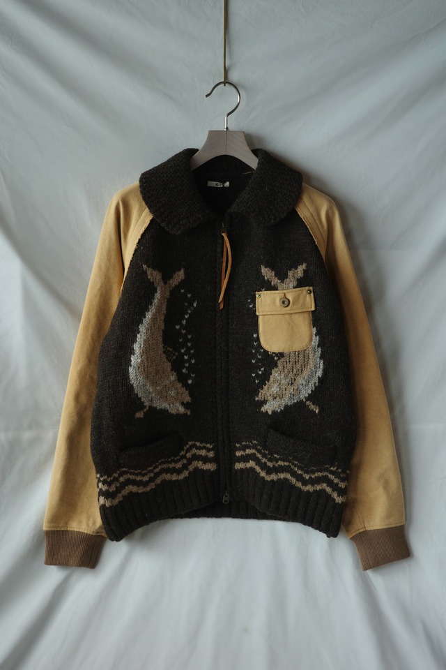 KHOKI 【Combination Cowichan Sweater  -Brown-】