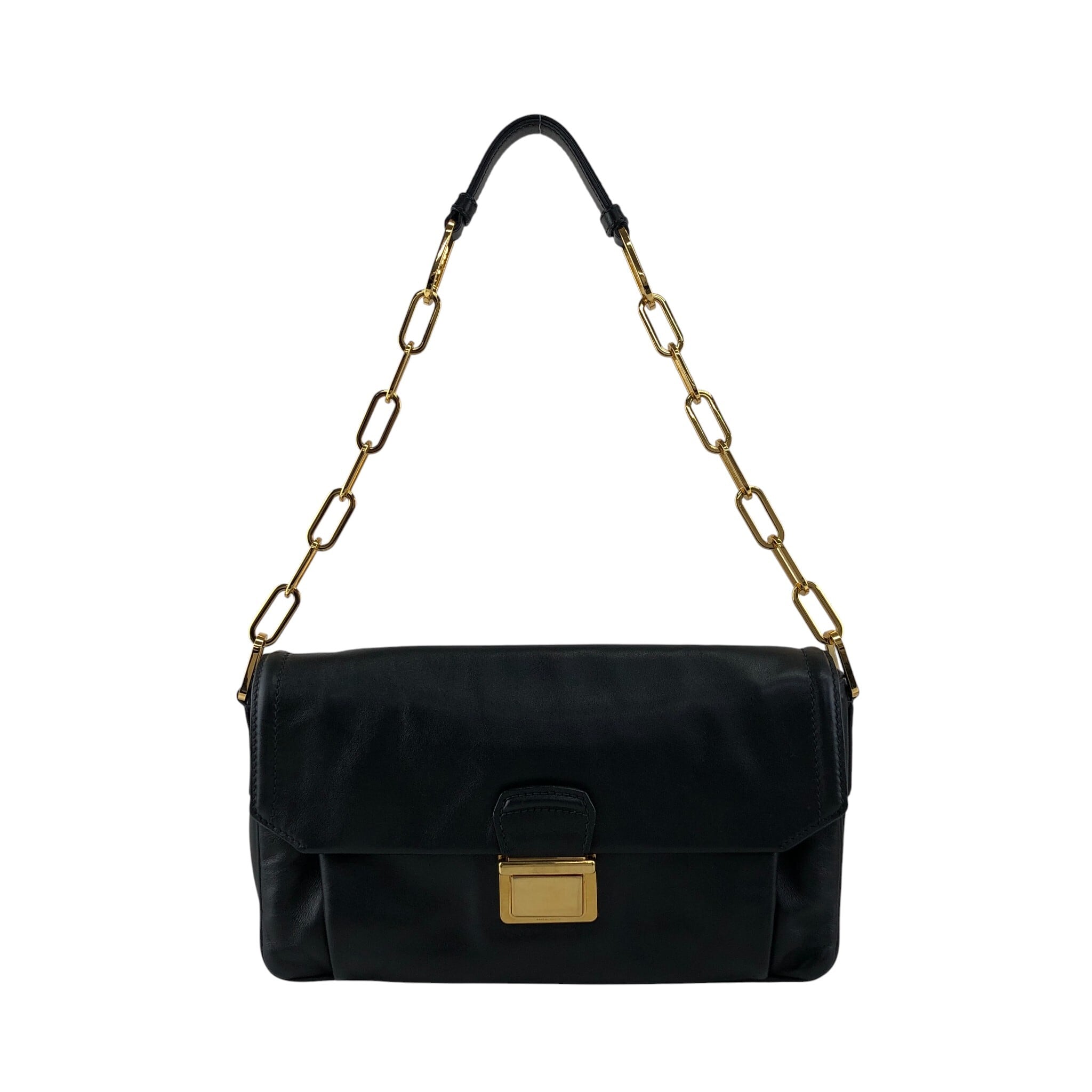 miumiu ミュウミュウ ショルダーバッグ ブラック ロック レザー