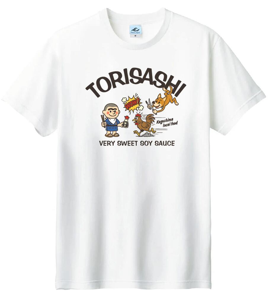 薩摩Tシャツ 「 TORISASHI 」 鶏刺 とりさし 鹿児島Tシャツ 半袖 薩摩