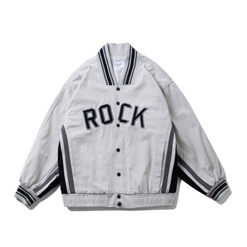 【新作】【送料無料】 Yidao Vintage Spring ese Trendy Jacket Men's Contrasting Color Loose Letter Print Baseball RetroTop-アリババ レトロ スプリング 春物 ビンテージ hip6-161125434930927