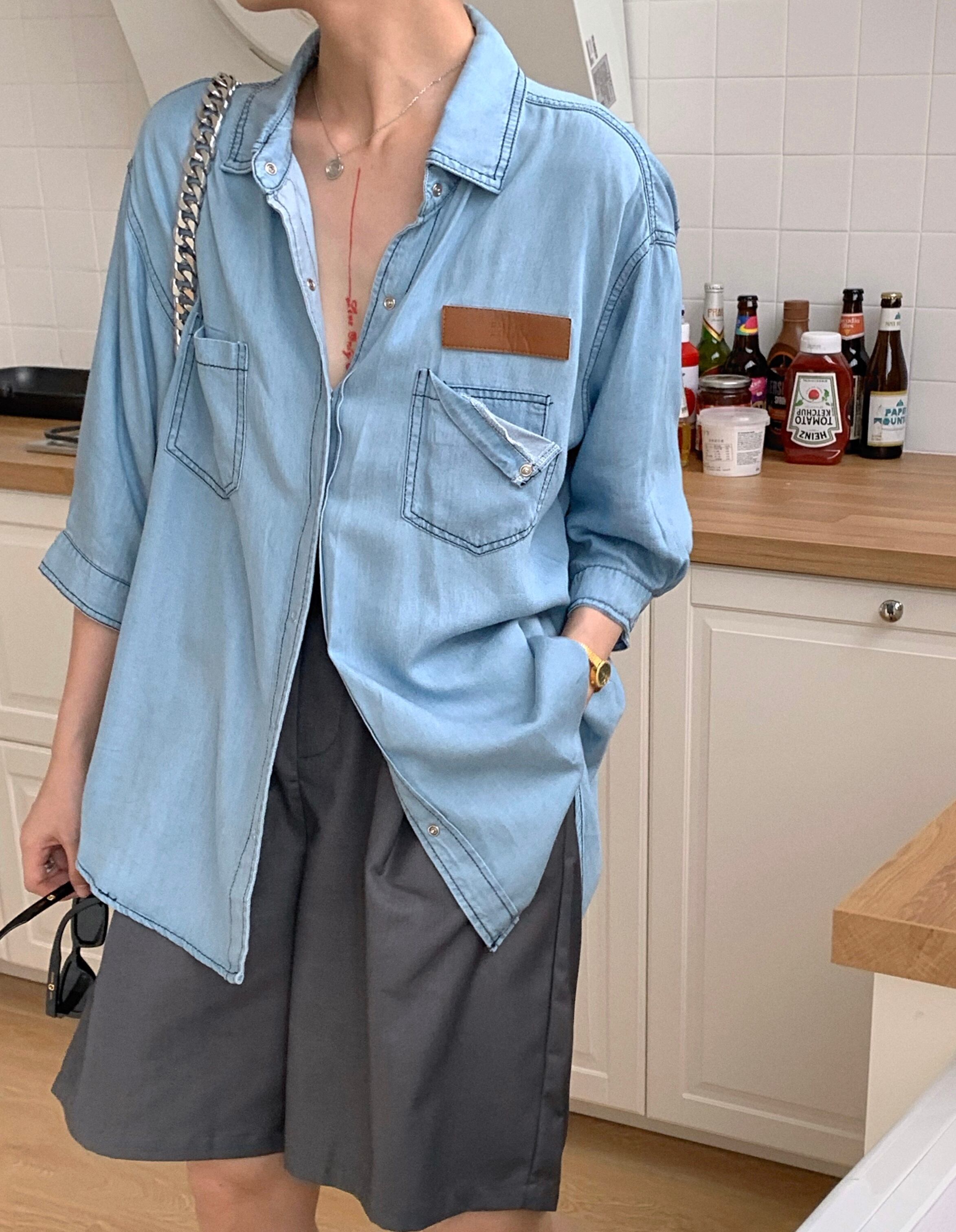 シャツ ルーズスタイルジャケット スプリングオータム ロング 春物 秋物 ブラックストロベリース22834631850