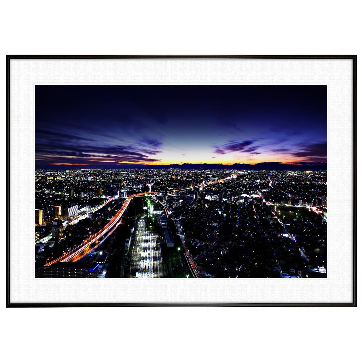 都市の夜景 抽象アート写真　A3サイズ 都市の夜景 抽象アート写真 A3サイズ 都市の夜景のアートポスター