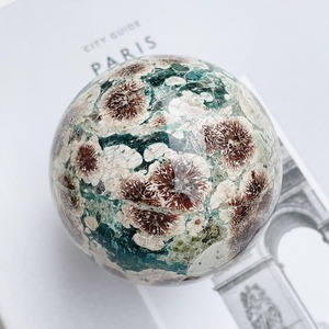 Green Flower Jasper Sphere 2