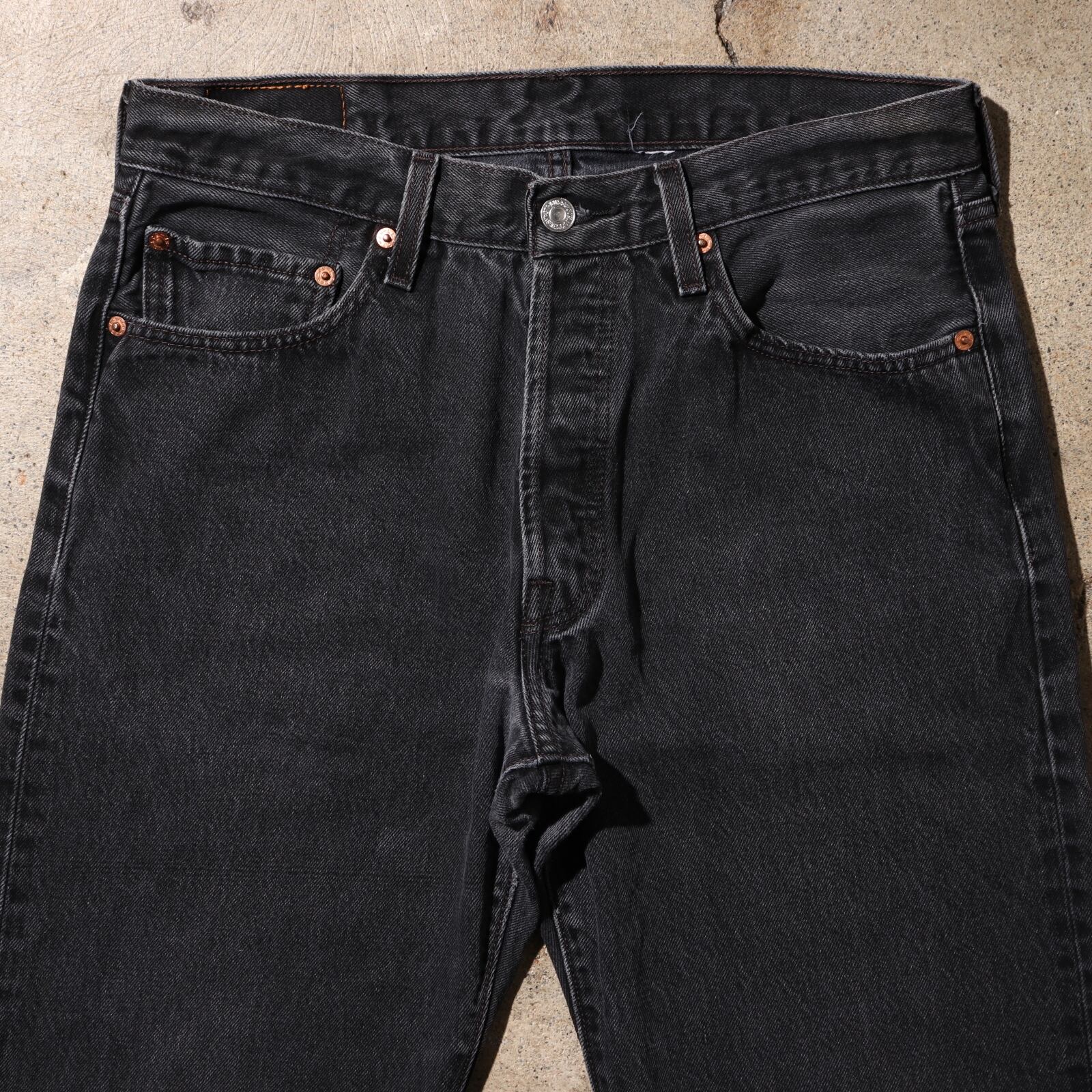 38×36 Levi’s 501 米国製 サルファー染め ブラックデニム