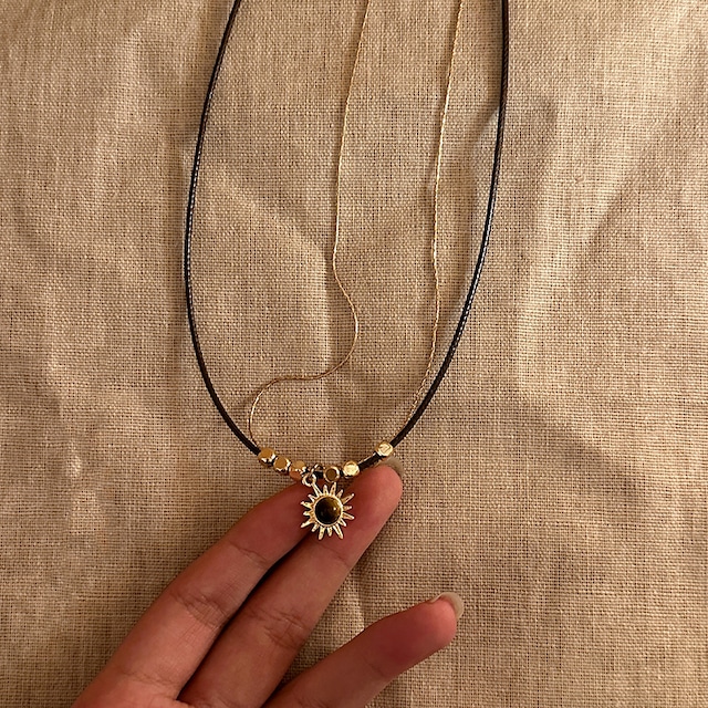 Somedayレトロな虎目石重ねネックレス 3s