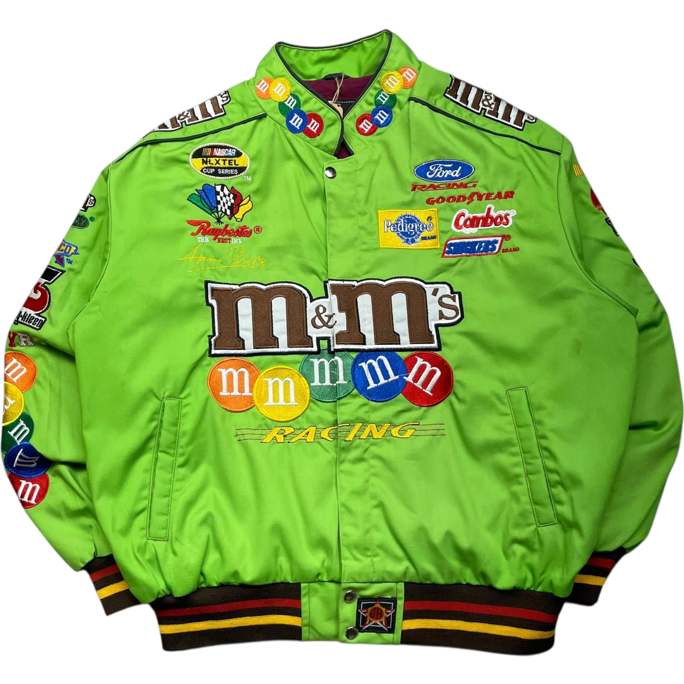 《L》JH Design レーシングジャケット M&M’s 企業ロゴ ライムグリーン no.9476
