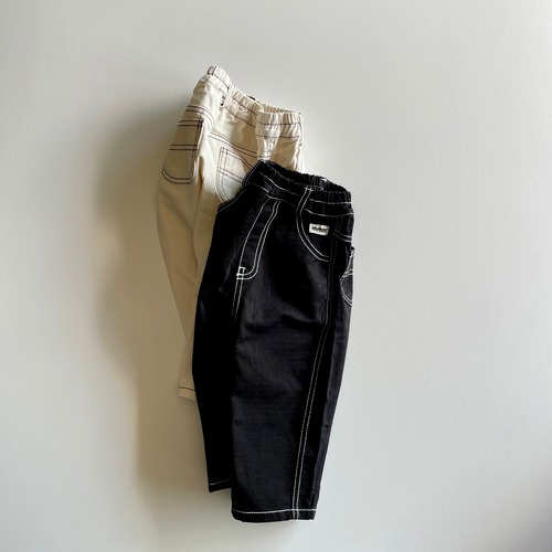 80-120 / mamami.  label stitch pants〔ラベルステッチパンツ〕