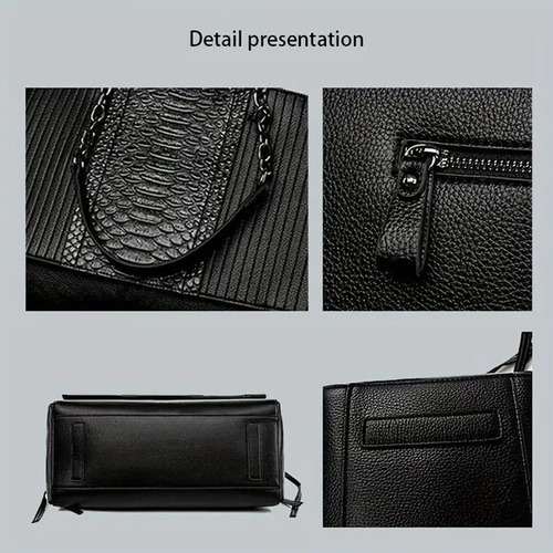 大容量バック レディースバック ブラック アニマル柄 トートバック 無地 本革 仕事カバン デイリーバック