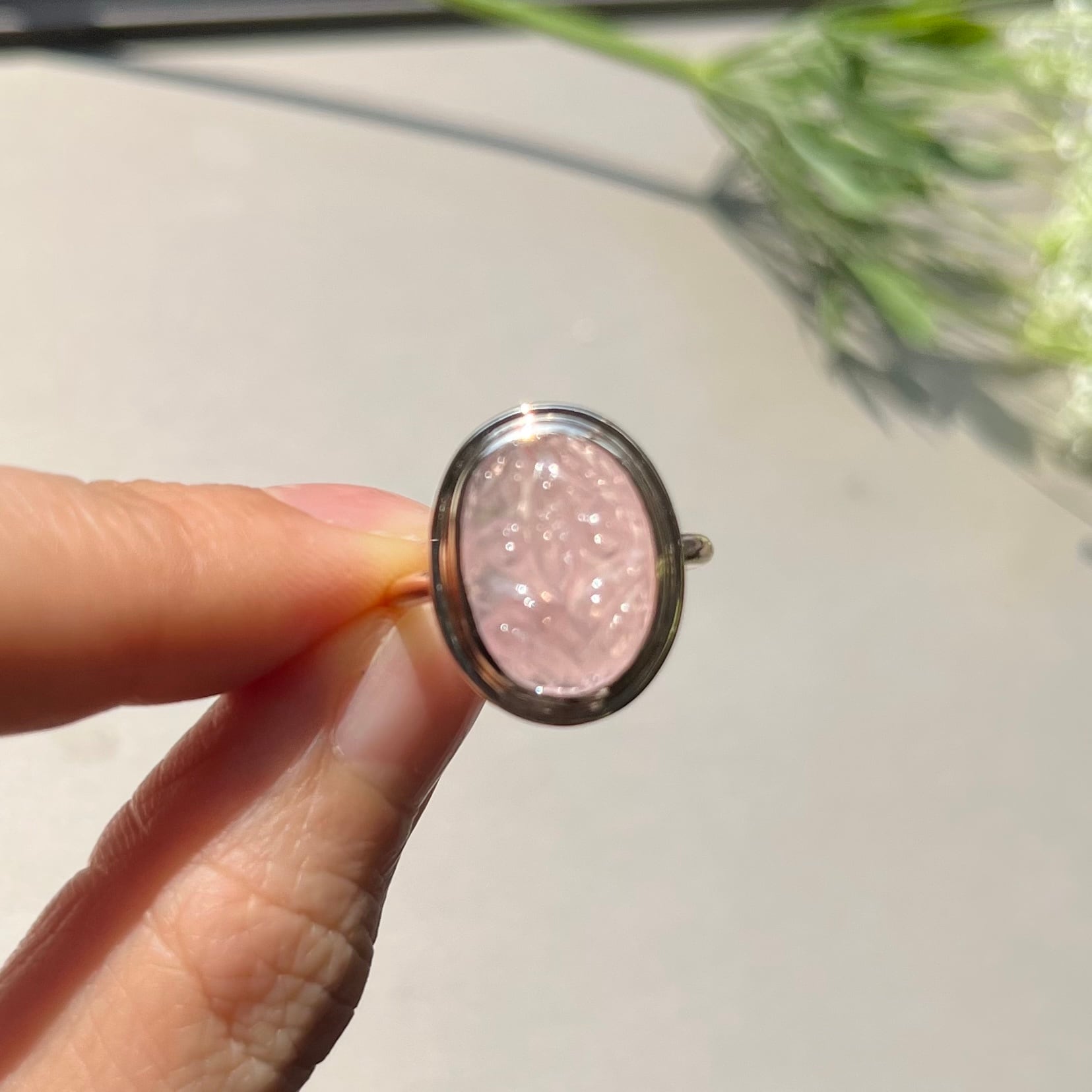 a flower］モルガナイト× K10YG リング | Shining Baby jewelry