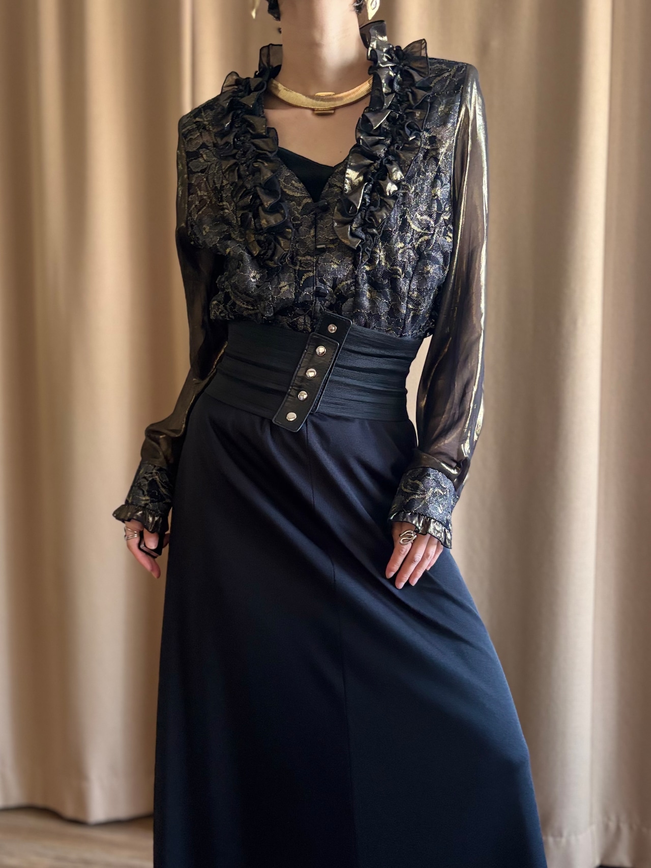 floral lace luxury sheer tops-5146-2