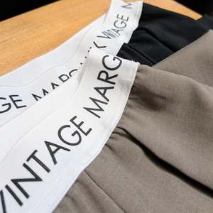 【MARGAUX VINTAGE】ロゴウエストタックパンツ