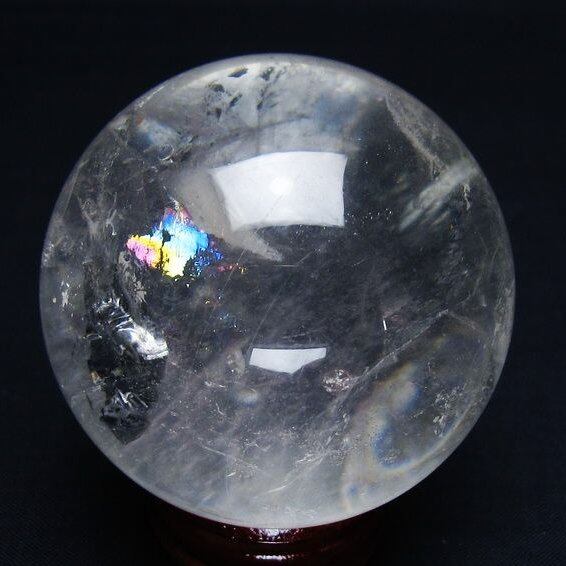水晶 丸玉 60mm スフィア 置物 水晶玉 一点物 151-9053