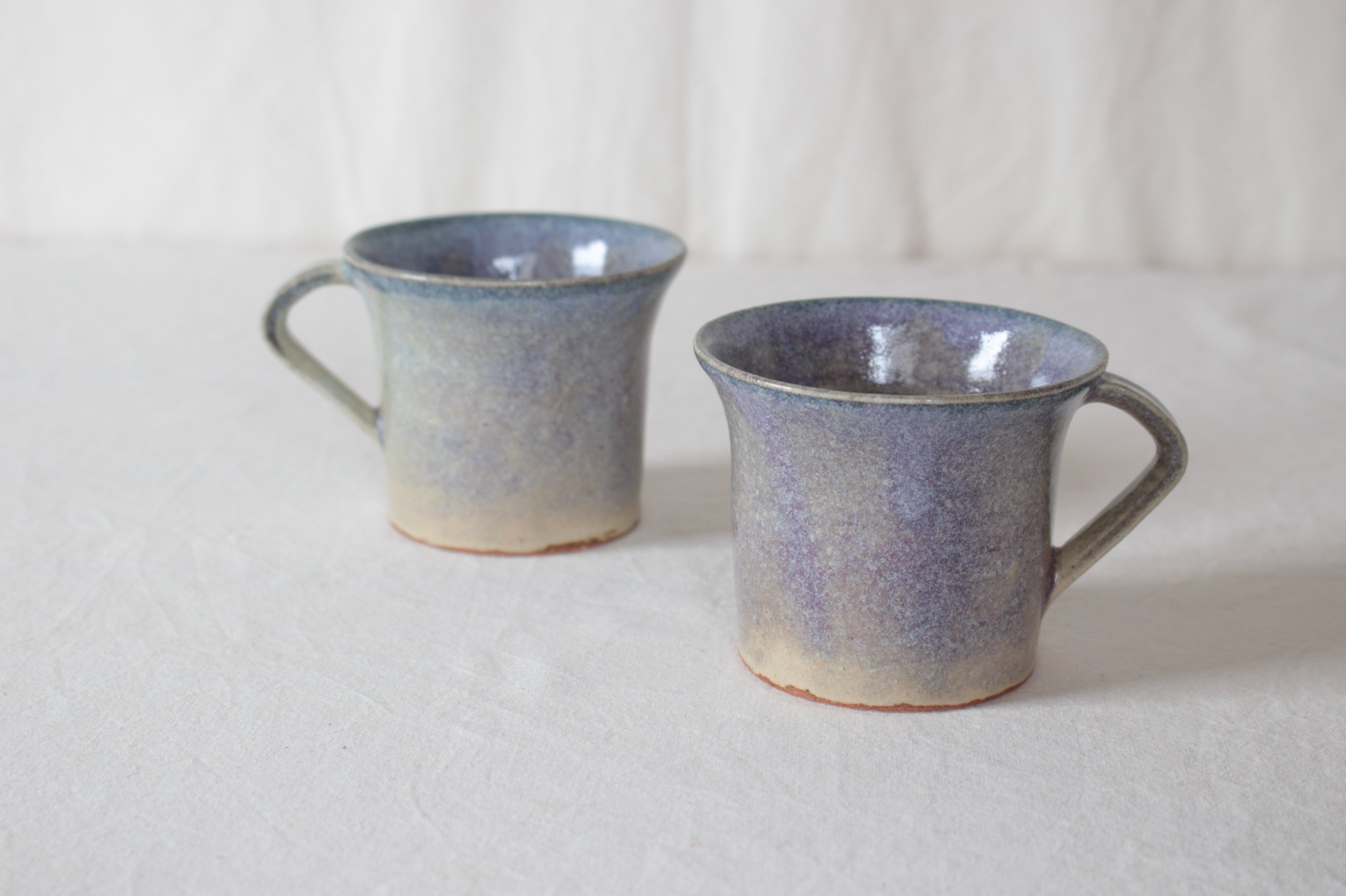 【日月窯 三井亮】ウォープマグM 葡萄灰釉 A・B