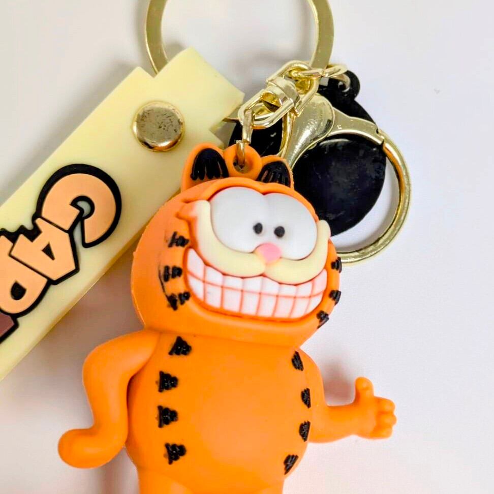 Garfield ( ガーフィールド ) 】 3Dラバーキーホルダー ストラップ付き