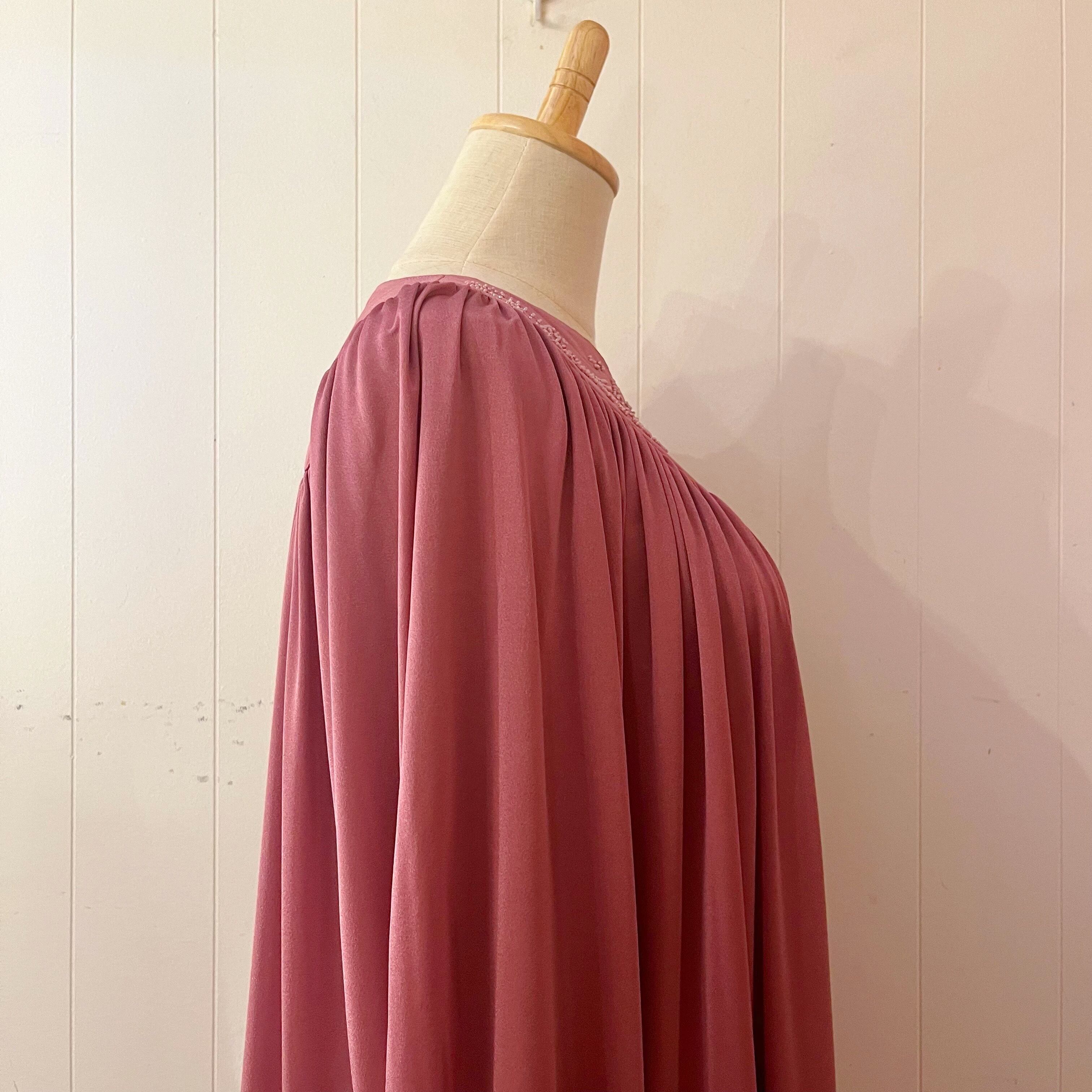 flower ribbon beads gather one-piece