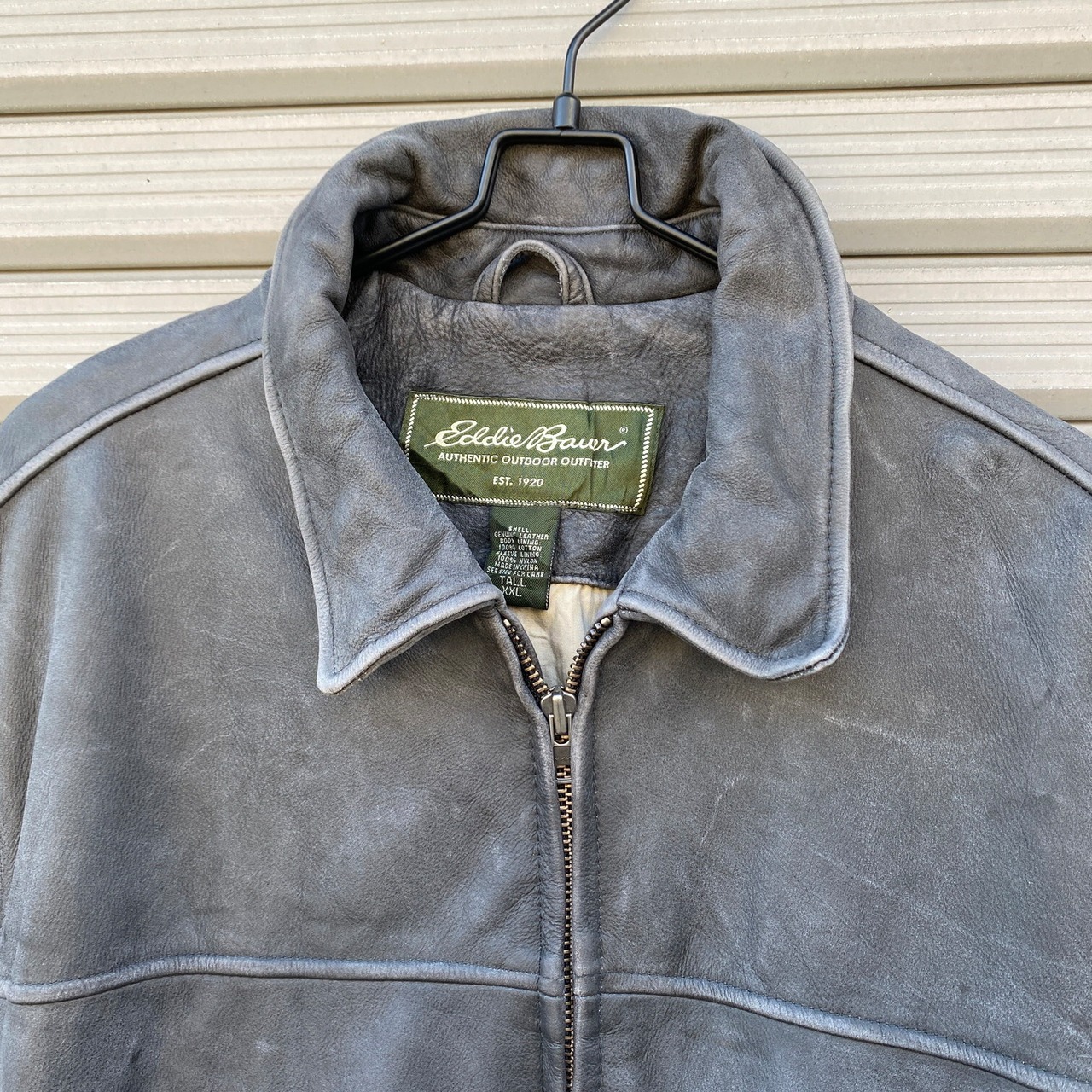 ビッグサイズ Eddie Bauer エディーバウアー レザージャケット 本革 