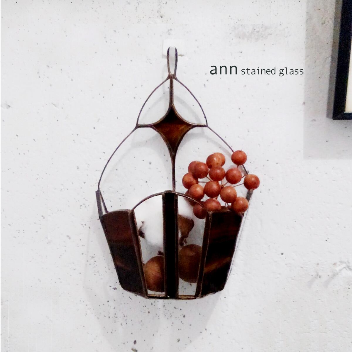 ステンドグラス壁掛け小物入れ-1 | ann stained glass