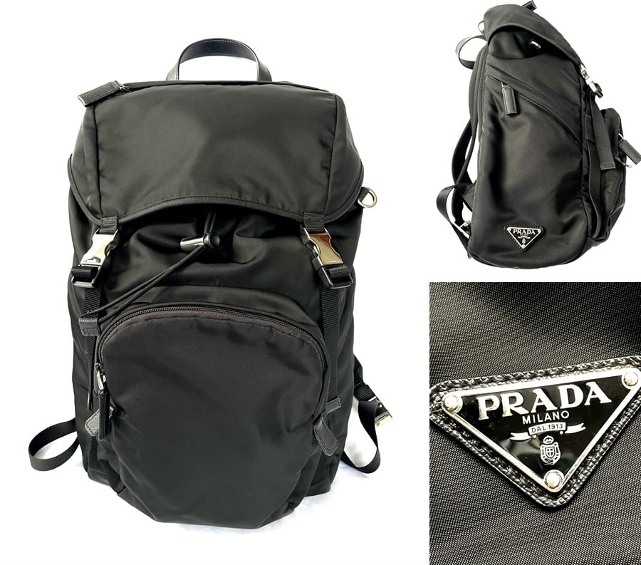 PRADA 2VZ135 TESSUTO MONTAGN NERO バックパック