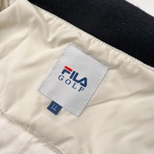2WAY FILA GOLF フィラ ゴルフ ワッペン付き 長袖&半袖 プルオーバー ジャケット サイズ LL /メンズ/ホワイト