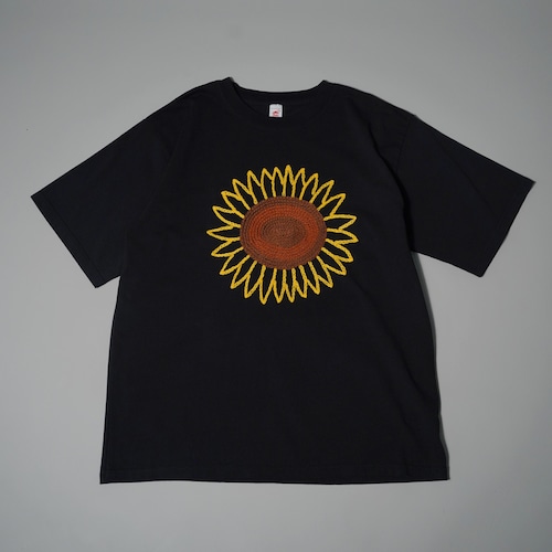 CC"SUNFLOWER"HANDEMBROIDERY S/STEE - BLACK-