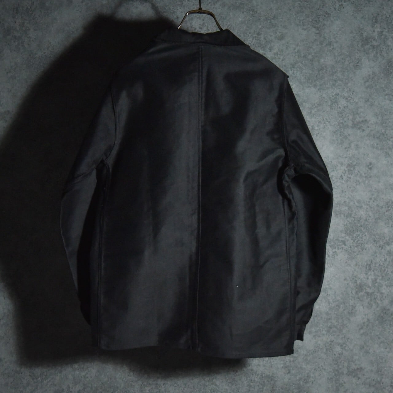 DEAD STOCK】60s MAXIMUM VILLEFRANCHE BLACK MOLESKIN French DEAD STOCK】60s MAXIMUM VILLEFRANCHE BLACK MOLESKIN French