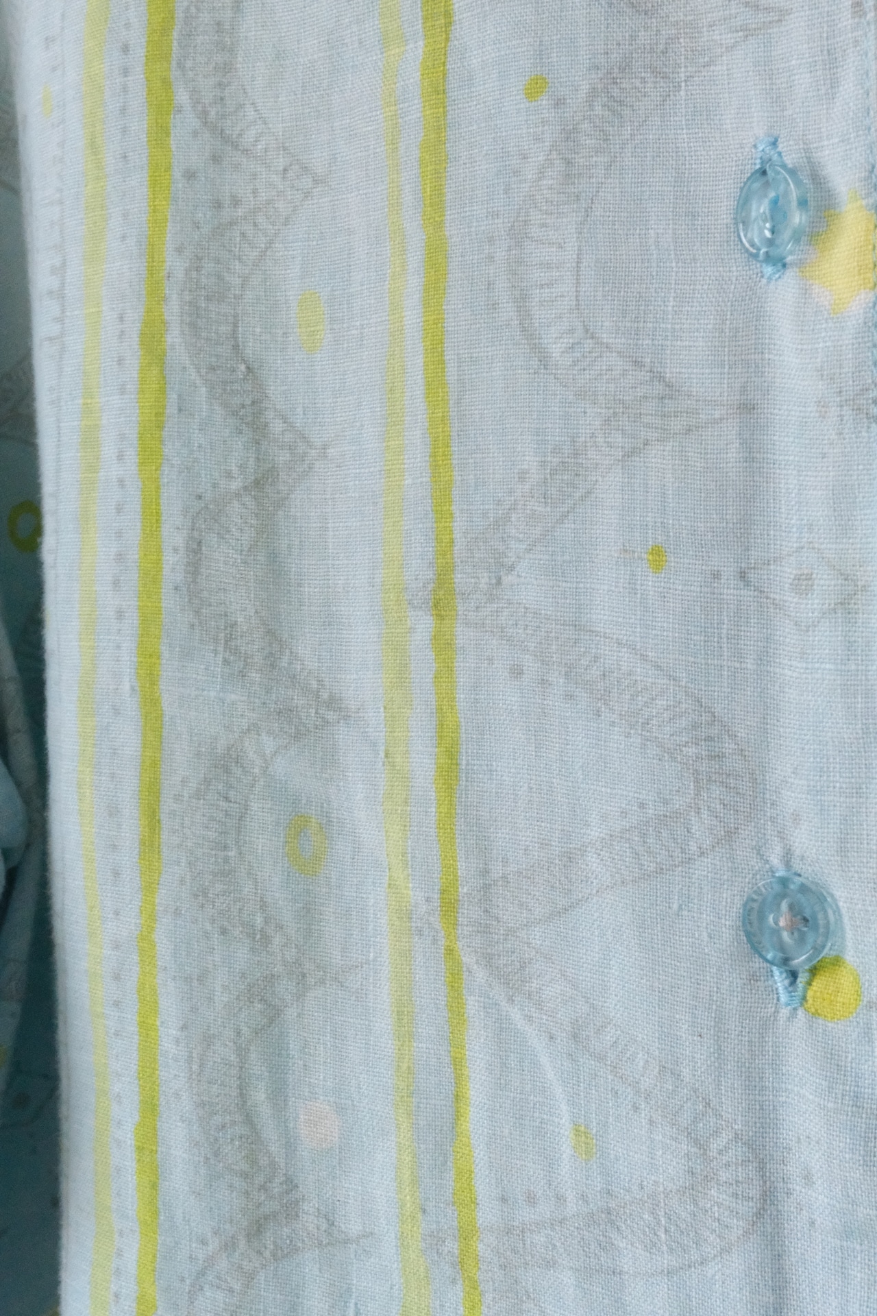 Marimekko "Prenikka" twinkle blue linen shirt
