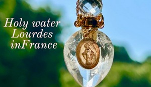 新フランスルルドの泉入り奇跡（不思議）のメダイ水晶ペンダント