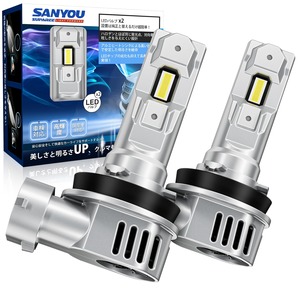 【新着特価】SUPAREE H11 LED ヘッドライト LED フォグランプ H8 LED フォグ H16 LED 爆光 30W*2 6500K DC12V ハロゲンサイズ 三重放熱 静音ファン 長寿命 高光効LEDチップ ノイズ抵抗