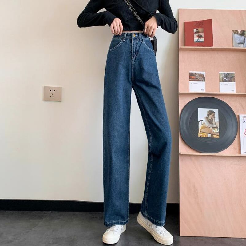 ダークブルージーンズ スプリングオータムルーズパンツ ウェスト 春物 秋物 試着室31690004849