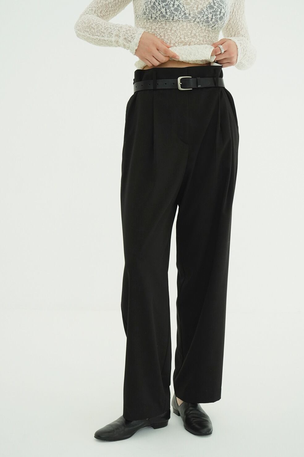 新品WAIST BELT DAD PANTS CLANE ブラック CLANE WAIST BELT DAD PANTS | FLICKA ASHIYA