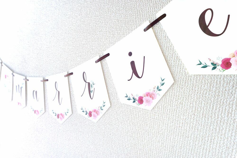 Cafe/Garden2】ウェディング ガーランド ☆JUST MARRIED & THANK YOU