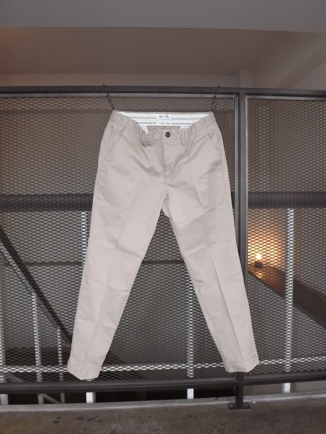 MENS [ CM011]  チノトラウザーズ  beige  ストレッチ,シルキータッチ,微起毛,チノパン.トラッド,ベージュパンツ