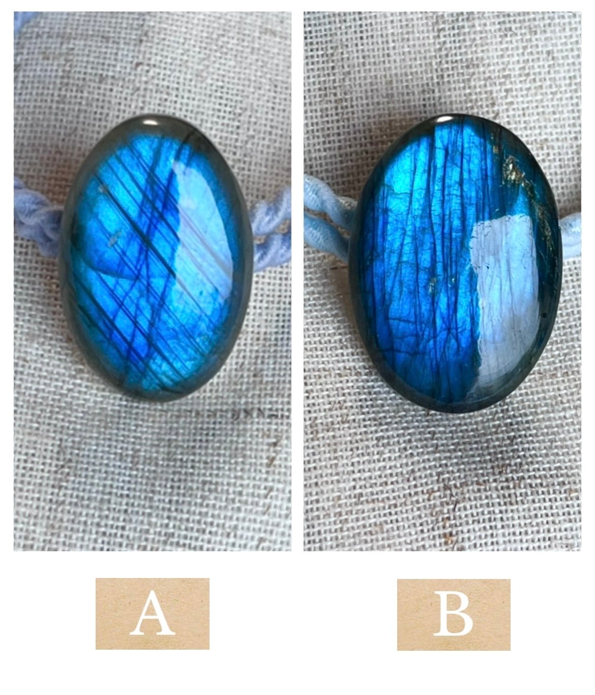AAAAA Oval Labradorite hair accessory(マダガスカル産オーバル