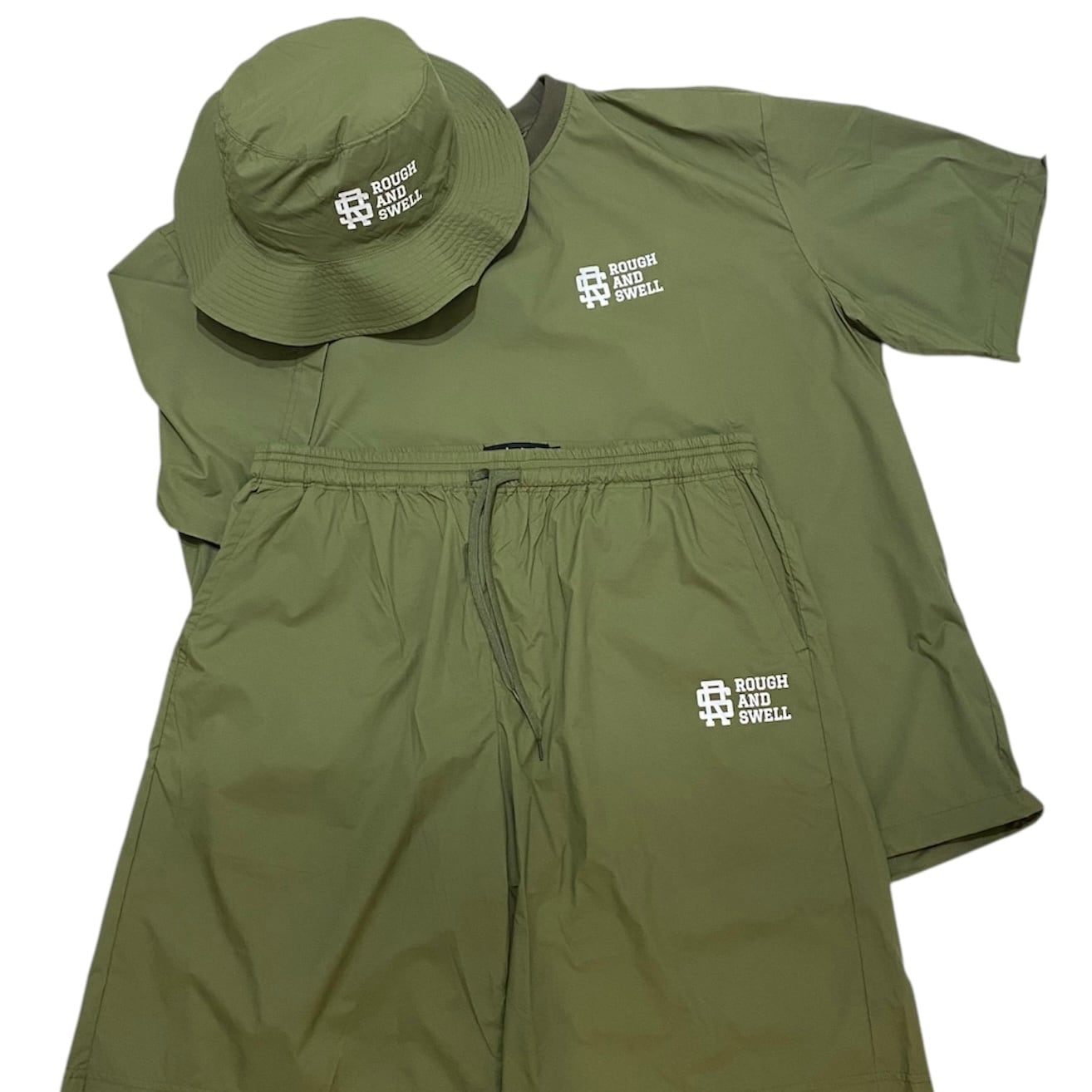 ROUGH AND SWELL SHOWER RAIN WEAR XL オリーブ rough & swell】《MEN'S》SHOWER RAIN WEAR (OLIVE) | Sandy GOLF
