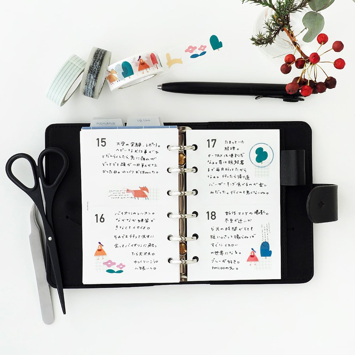 057 真昼の森で会いました｜18mm｜マスキングテープ | ASANEL