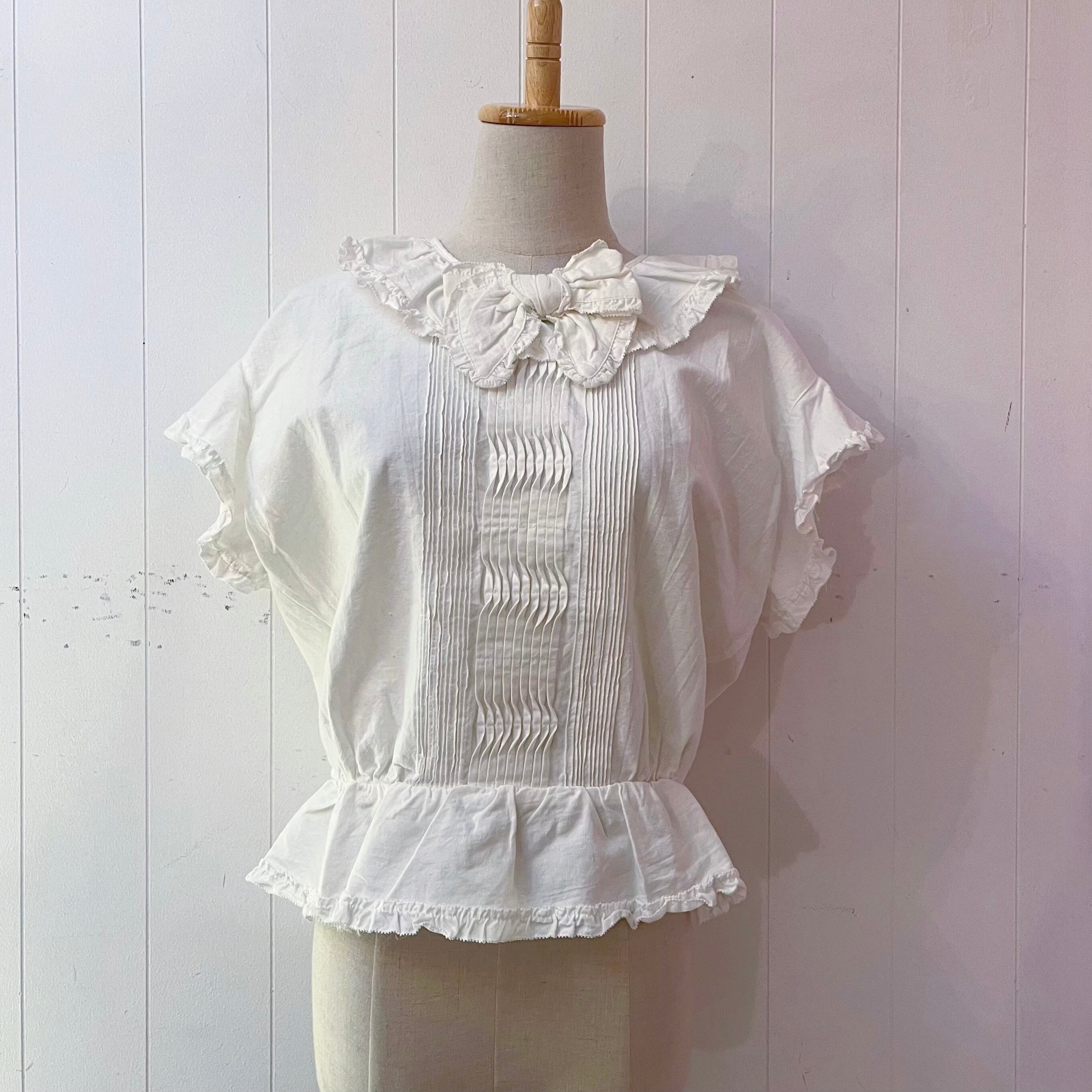 INGEBORG / frill collar ribbon blouse