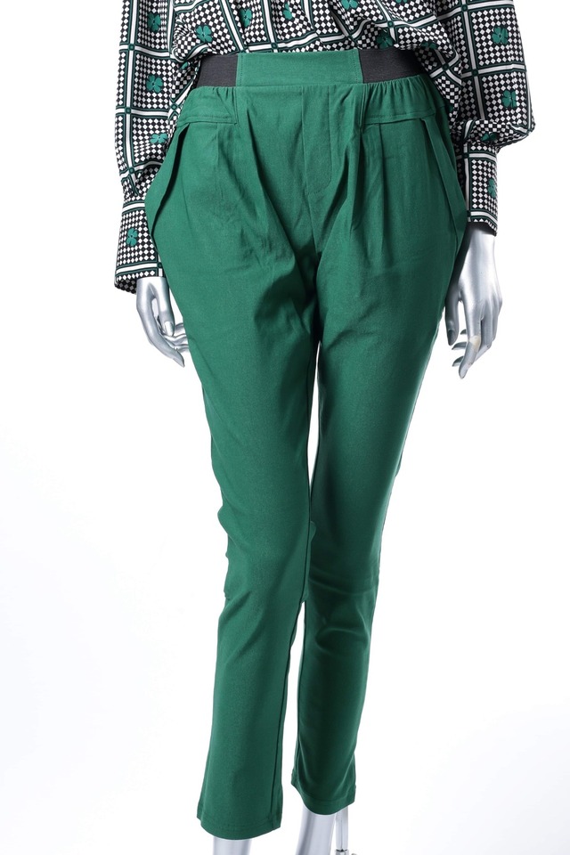 極少☆L.XL【  美脚レギンスパンツ（ ディープグリーン ） 】