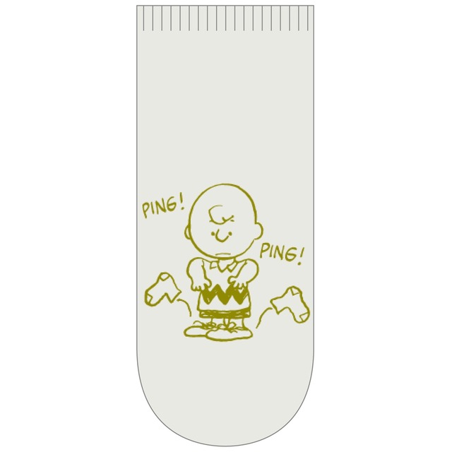 スヌーピーラバープリントソックス チャーリー・ブラウングレー(0405440)