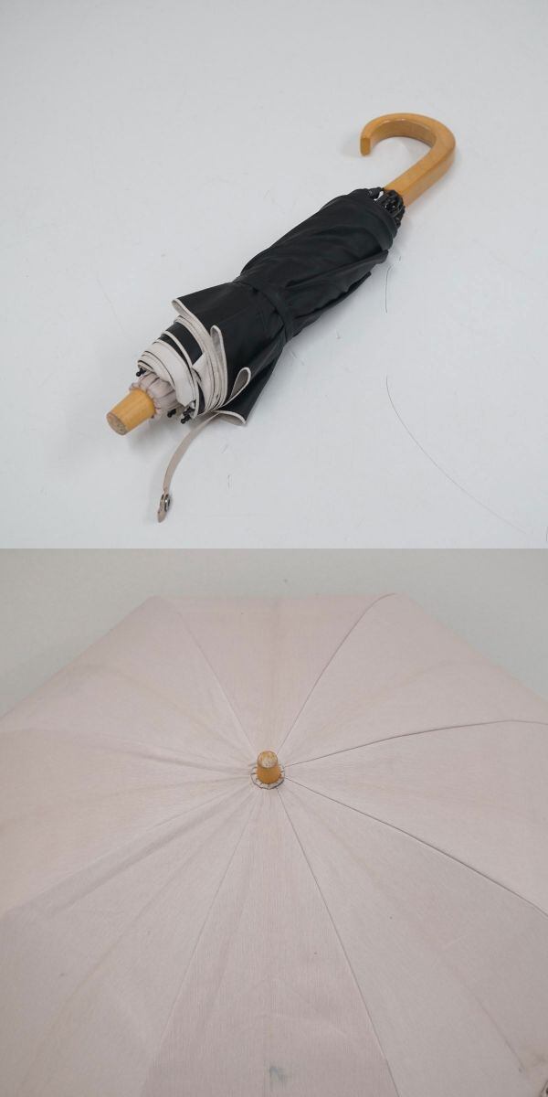 サンバリア100 完全遮光折日傘 USED品 2段折 コンビmoku ピンク UV 遮