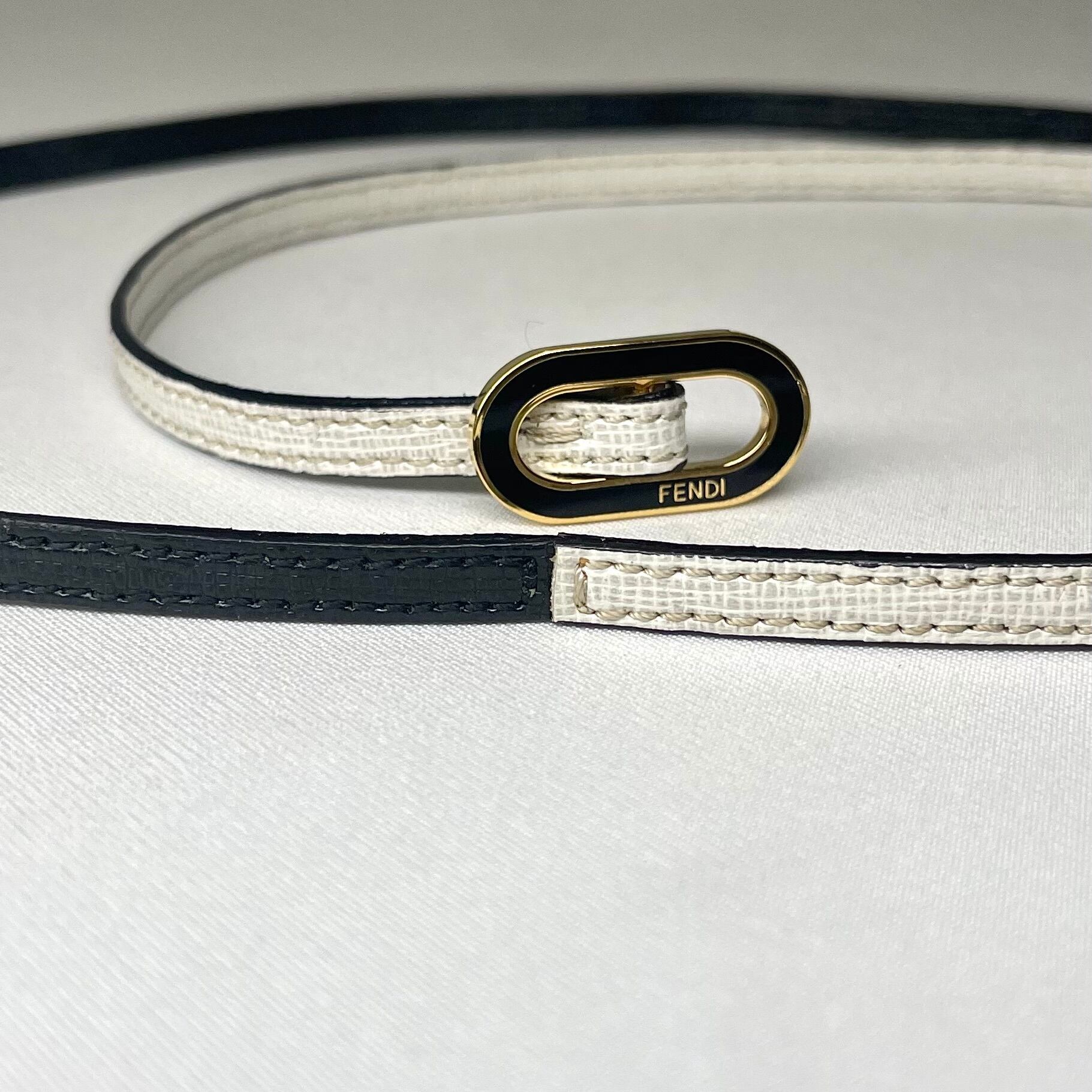 FENDI バイカラーレザー チョーカー ブレスレット フェンディ | 2122 