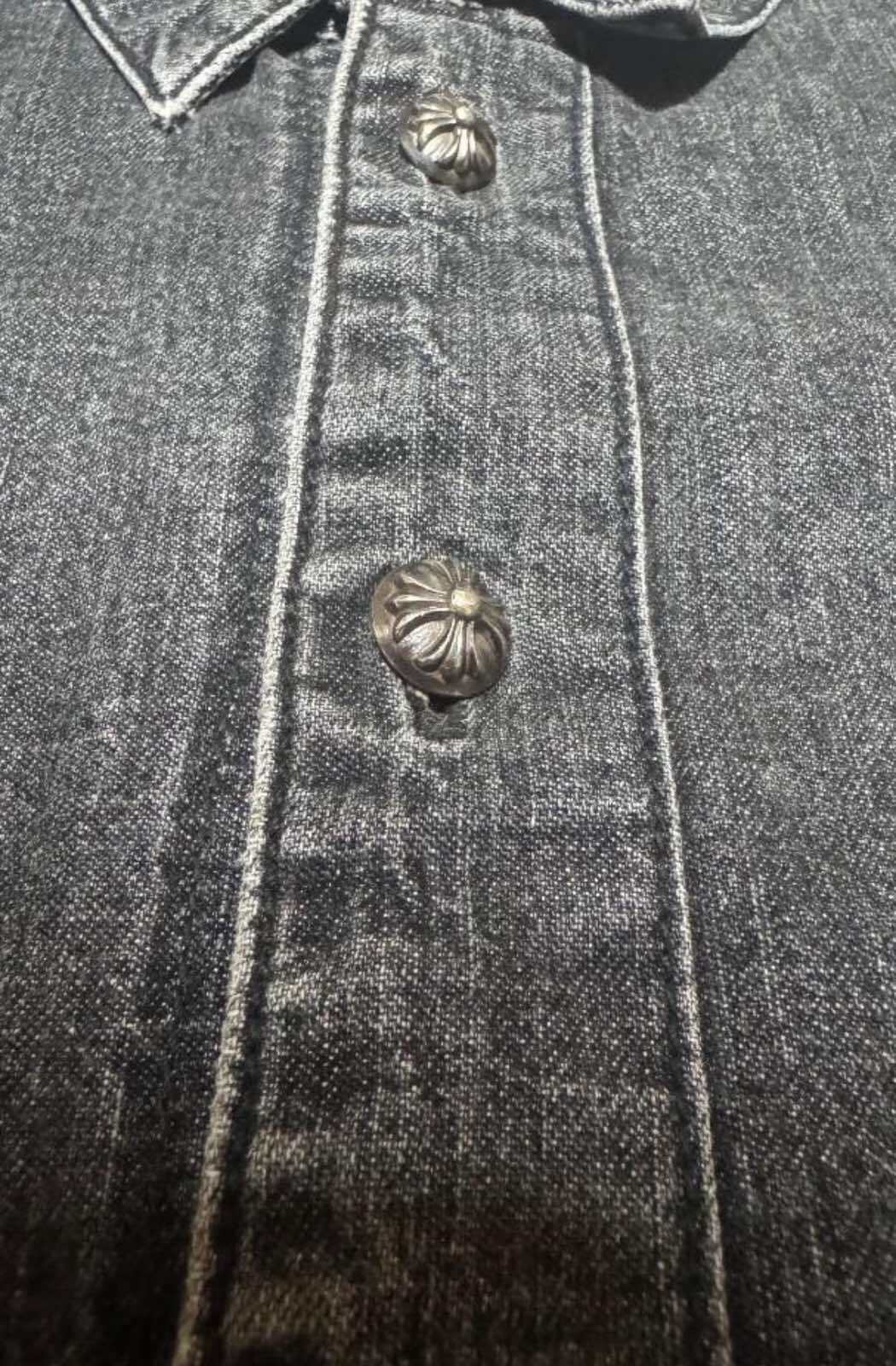 CHROME HEARTS クロムハーツ クロスパッチ デニムシャツ ルーズエンド