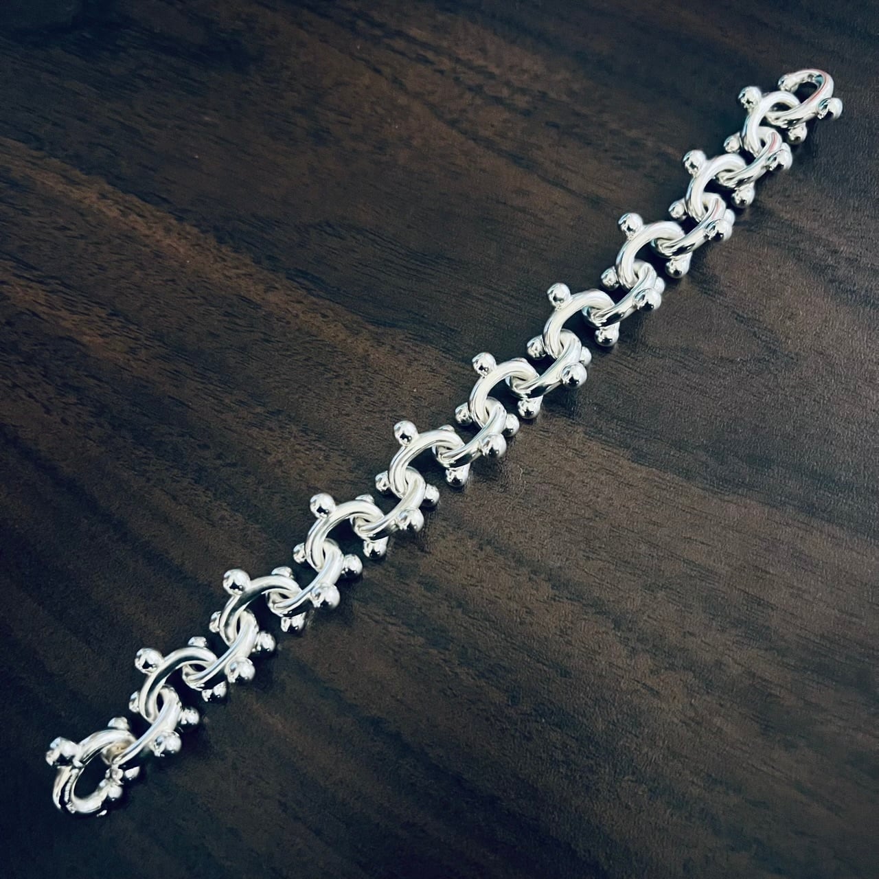 VINTAGE TIFFANY & CO. Ball Link Bracelet Sterling Silver VINTAGE TIFFANY & CO. Ball Link Bracelet Sterling Silver