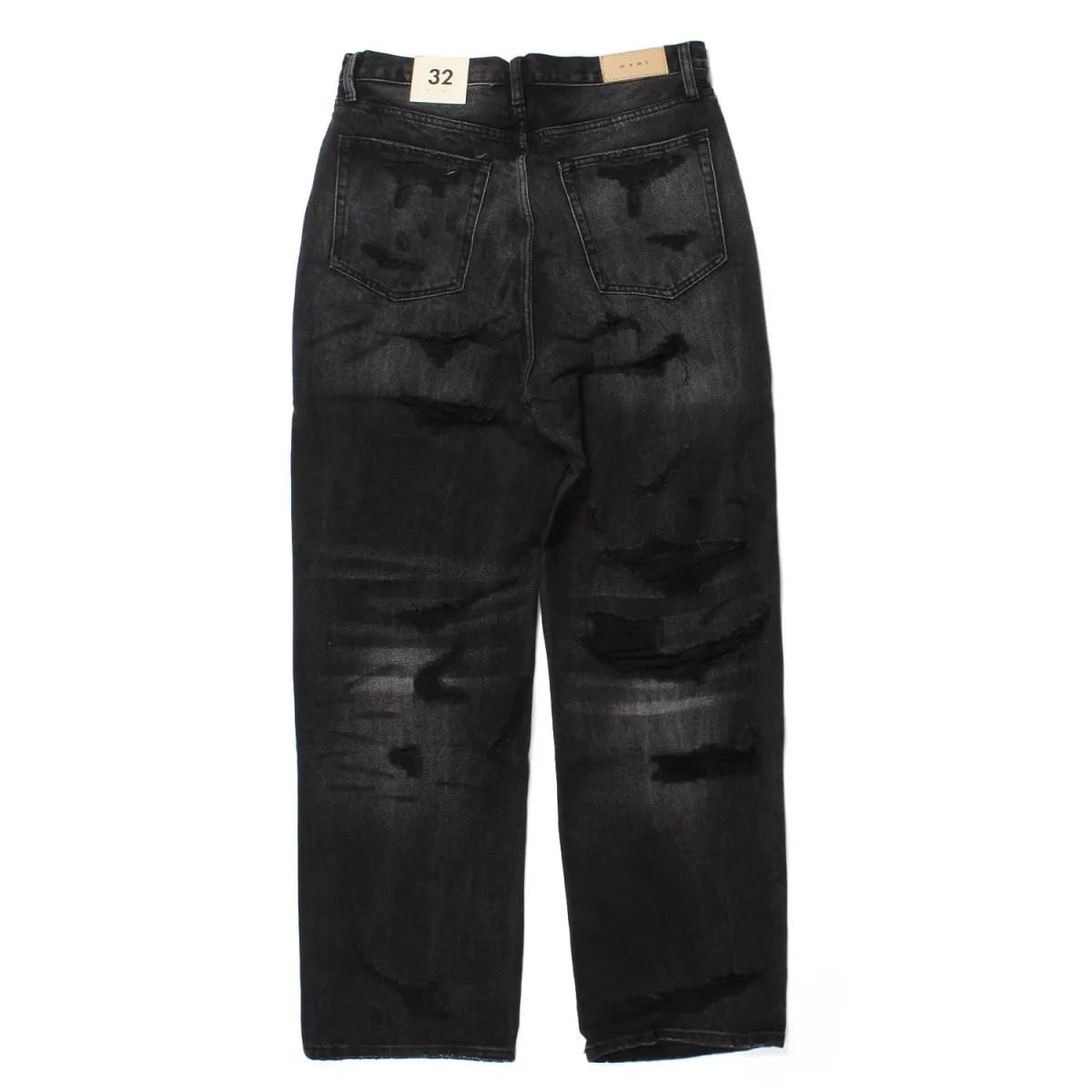 mnml] Ultra Baggy Distressed Denim Vintage Black | WAVY OKINAWA